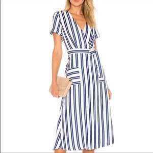 Lagence striped wrap dress
